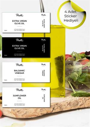 Cam Yağdanlık - Sosluk, Sirkelik - Gold Başlık - 350 ML