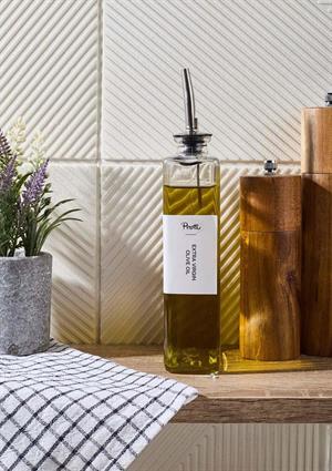 Cam Yağdanlık - Sosluk, Sirkelik, Yağlık - Gümüş Başlık - 500 ML