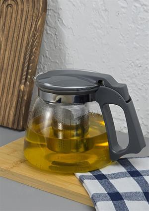 Çay Makinesi Uyumlu Cam Demlik - Süzgeçli Demlik 1100ML