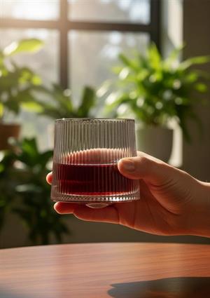 JAPAN Style Dönerli Cam Bardak - 1 Adet, 150 ML