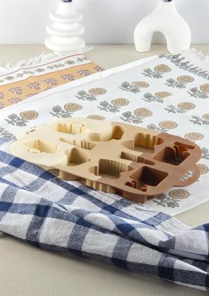 Silikon Kek Kalıbı - Parfüm, Ruj, Çanta, Ayakkabı Desenli 10lu Kurabiye Kalıbı - Isıya Dayanıklı