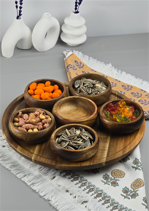 Akasya Sunumluk - Döner Stantlı Makyaj Organizeri - Pasta Sunumluğu, Kavanoz Standı - 30 CM