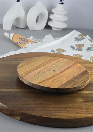 Akasya Sunumluk - Döner Stantlı Makyaj Organizeri - Pasta Sunumluğu, Kavanoz Standı - 30 CM