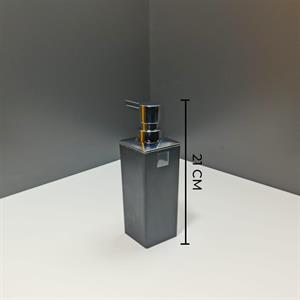 Liza Sıvı Sabunluk Mutfak Banyo Lavabo Çizgili Sabunluk Kare