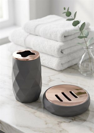 Akrilik Rose Banyo Seti - 4 Parça, Gri