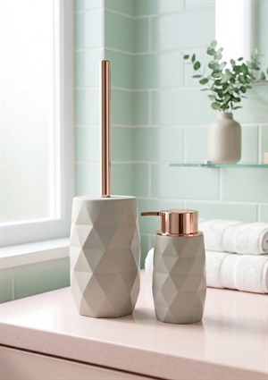 Akrilik Rose Banyo Seti - 4 Parça, Krem