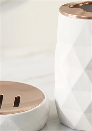 Akrilik Rose Lavabo Seti - 2 Parça, Beyaz