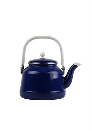 Alev Vintage Demlik - Emaye Çaydanlık Kettle - Lacivert - 2 Litre