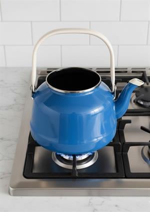 Alev Vintage Demlik - Emaye Çaydanlık Kettle - Mavi - 3.5 Litre