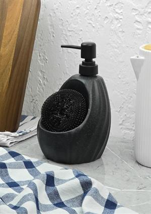 Taş Desenli Sıvı Sabunluk - Sünger Hazneli Mutfak Sabunluğu - 700 ML - Dalga Desen