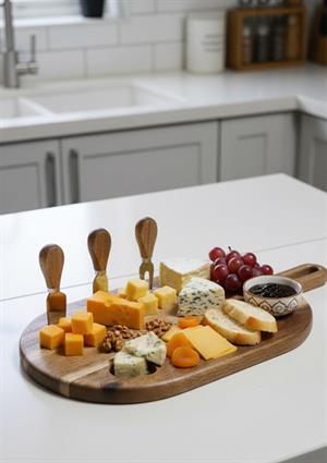 Akasya Peynir Tabağı - Peynir Sunumluk Seti- 4 Parça