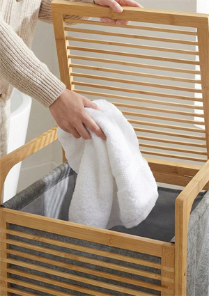 Bambu Çamaşır Sepeti Tekli 35 Litre