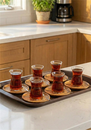 Bambu Çay Tabağı Seti - 6 Parça, 10 CM