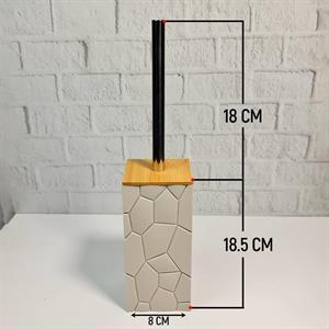 Akrilik Bambu Banyo Seti - 5 Parça Banyo Takımı