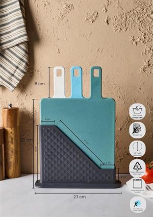 Brice 4 Parça Standlı Kesme Tahtası Set