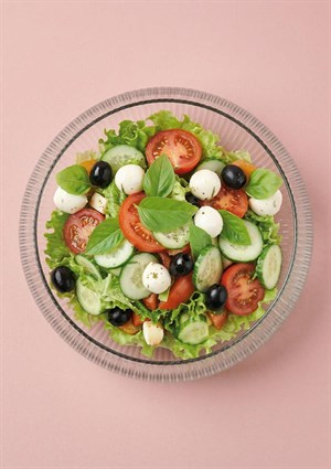 Büyük Boy Cam Salata Kasesi - Çizgili Salata Tabağı 30 CM