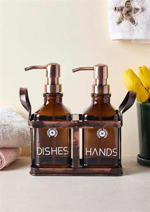 Rame Amber Sıvı Sabunuk Seti - 2x500 ML Kare