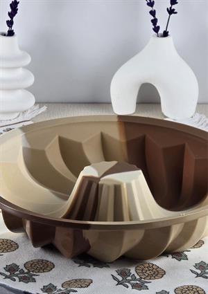 Silikon Kek Kalıbı - Yuvarlak Spiral Desenli Kalıp - Isıya Dayanıklı