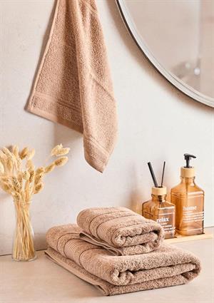 Towy Beige 100% Pamuk 3lü Banyo Havlusu Seti