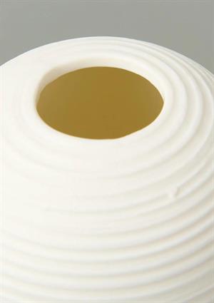 Fiona Seramik Vazo Oval, Beyaz 15 CM