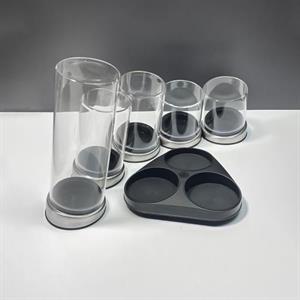 Cam Baharatlık Seti Döner Standlı Baharat Takımı 6 Parça Rena