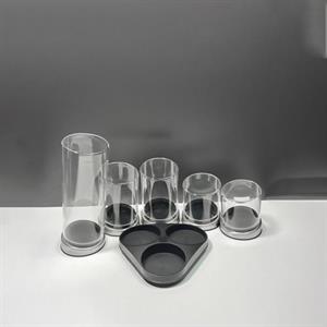 Cam Baharatlık Seti Döner Standlı Baharat Takımı 6 Parça Rena