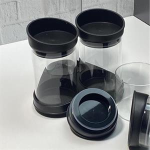 Cam Baharatlık Seti Döner Standlı Baharat Takımı 6 Parça Sorti