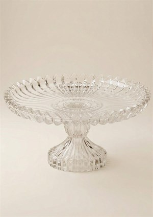 Cam Kek Pasta Standı - Ayaklı Sunum Tabağı 30 CM