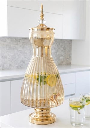 Cam Sebil - Yağlık, Şerbetlik, Sürahi - 6 Litre, 50 CM-5