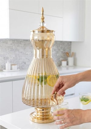 Cam Sebil - Yağlık, Şerbetlik, Sürahi - 6 Litre, 50 CM-5