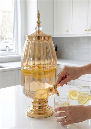 Cam Sebil - Yağlık, Şerbetlik, Sürahi - 6 Litre, 50 CM-4