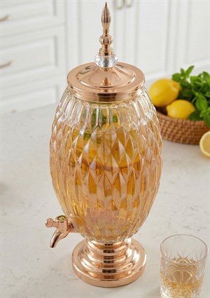 Cam Sebil - Yağlık, Şerbetlik, Sürahi - 6 Litre, 50 CM