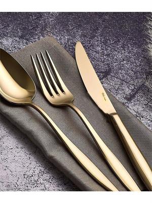 Çatal Kaşık Bıçak Seti 36 Parça Vizyon Gold Servis Takımı 