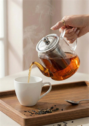 Corbeen Borosilikat Cam Demlik - 1 Litre, Düz