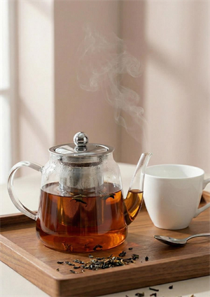 Corbeen Borosilikat Cam Demlik - 1 Litre, Düz