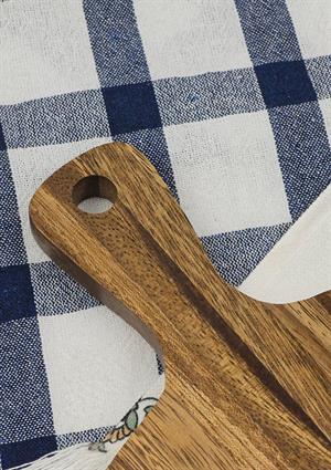 Akasya Kesme Tahtası - Yuvarlak Kesim Tahtası - 39 CM