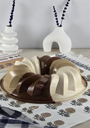 Silikon Kek Kalıbı - Yuvarlak Spiral Desenli Kalıp - Isıya Dayanıklı