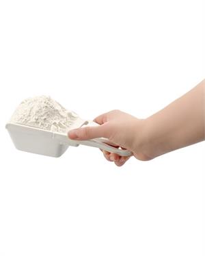 Plastik Ölçü Kabı Seti - Silme Aparatlı - 3 Parça - Krem