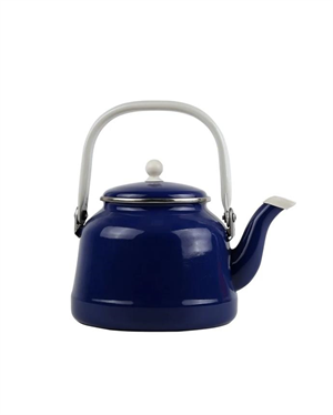 Alev Vintage Demlik - Emaye Çaydanlık Kettle - Lacivert - 2.5 Litre