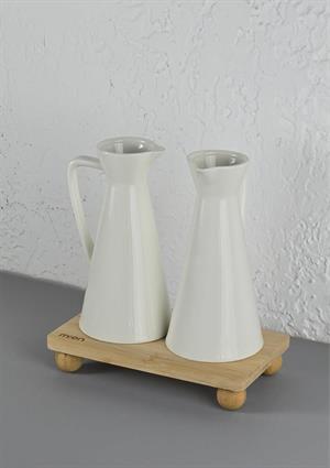 Misket Ayaklı Ahşap Sunumluk - 21x12 CM