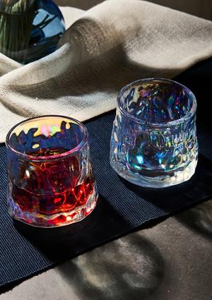 Greta Luster 360 Derece Dönen Cam Bardak 2li Set 160ml