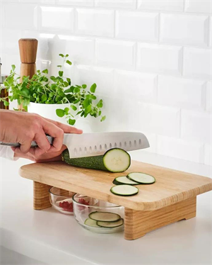 Bambu Kesim Tahtası - Ayaklı Kesme Tahtası - Dikdörtgen