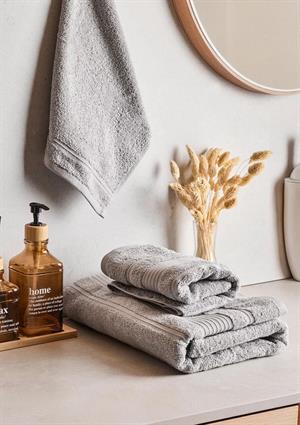 Towy Grey 100% Pamuk 3lü Banyo Havlusu Seti