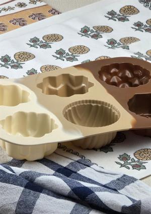 Silikon Kek Kalıbı - Papatya Gül Desenli 6lı Kurabiye Kalıbı - Isıya Dayanıklı
