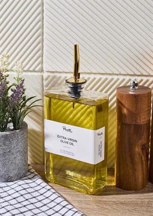 Cam Yağdanlık - Sosluk, Sirkelik - Gold Başlık - 350 ML