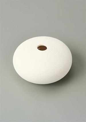 Fiona Seramik Vazo Yuvarlak, Beyaz 15x8 CM