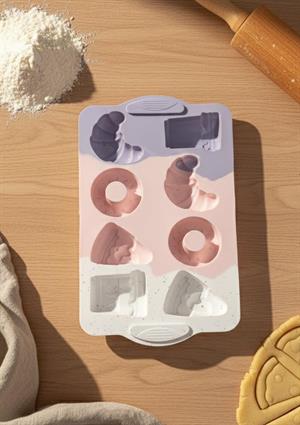 Silikon Kurabiye Kalıbı - 8li Kek Kalıbı