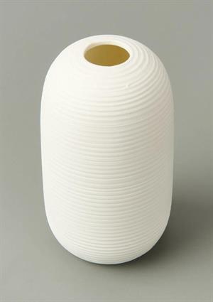 Fiona Seramik Vazo Oval, Beyaz 15 CM