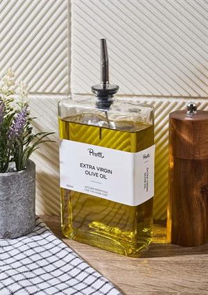 Cam Yağdanlık - Sosluk, Sirkelik, Yağlık - Gümüş Başlık - 500 ML