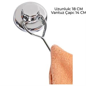 Tek Kancalı Krom Havluluk Vantuzlu Banyo Tuvalet Havlu Askılık